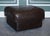 Vintage Brown Leather Ottoman For Sale - Image 5 of 11
