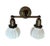 Art Deco Antique Double Wall Sconce With Original Clamshell Shades For Sale - Image 3 of 3