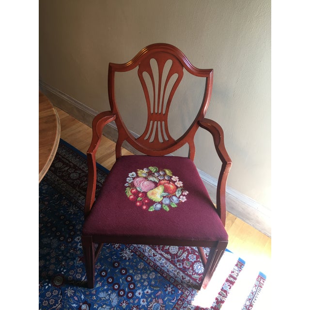 Antique Dining Room Needlepoint Seat Chairs Set of 6 Chairish