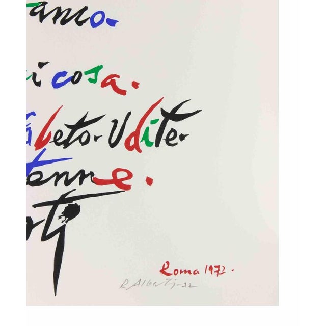 Lithograph on paper. Edition of 99 prints. Hand signed and numbered. Excellent condition. Rafael Alberti (1902 – 1999) was...