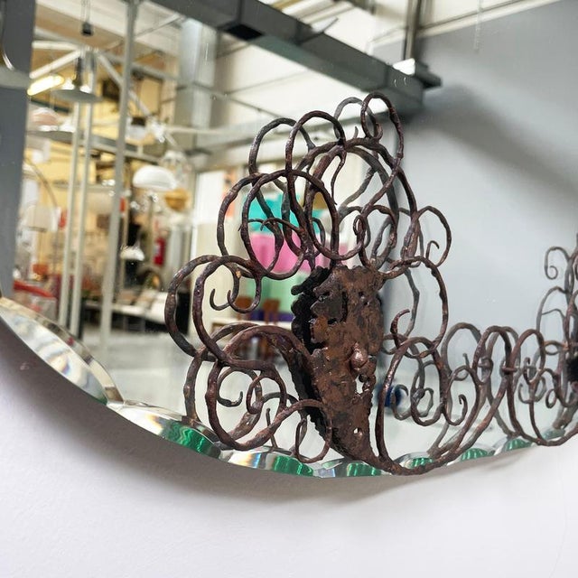 Mid-Century Modern Italian Wall Mirror, 1960s For Sale - Image 12 of 17