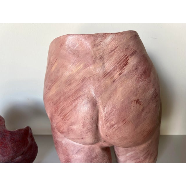 90's L. Gonzales Male Buttocks Art Ceramic Wall Sculpture For Sale - Image 10 of 11