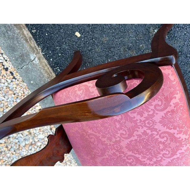 French Empire Style Flame Mahogany Armchair, 19th Century For Sale - Image 11 of 12