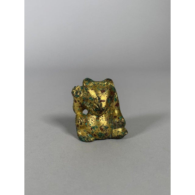 Bronze Ornamental Sculpture, Han Dynasty, 206 BC-220 AD, Gilded Bronze Bear, Archaeology, China For Sale - Image 10 of 11