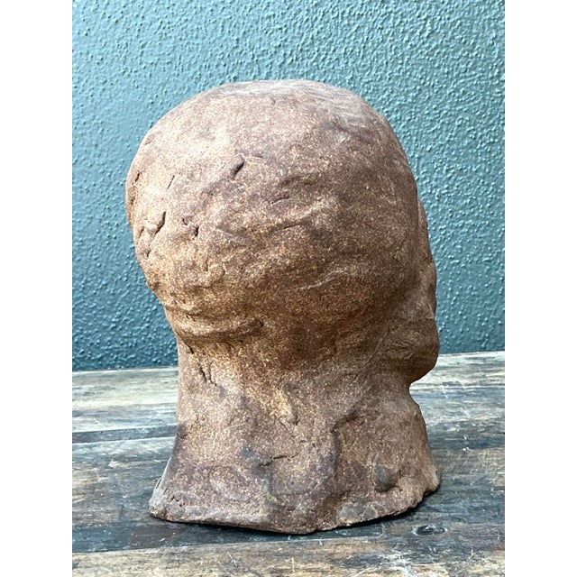Vintage Original Studio Pottery Head Sculpture For Sale In West Palm - Image 6 of 12