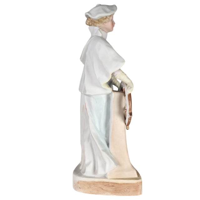 Gebruder Heubach Young Lady at a Ship’s Steering Wheel Figurine For Sale - Image 4 of 10