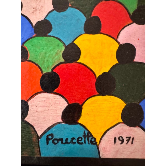 Nicola Ortis Poucette, Circus (1971) — Oil on Board, Framed, Artist Signed — Ex-Wally Findlay For Sale - Image 4 of 15