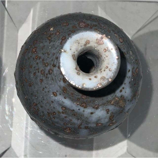 Ceramic Small Vintage Studio Pottery Bud Vase Signet Smalley For Sale - Image 7 of 9