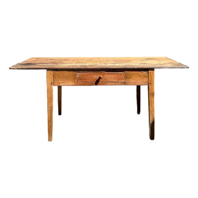 Vintage Plank Farm Table For Sale