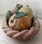 1970s 1970’s Vintage Monumental Mexican Folk Art Hand-Painted Terracotta Clay Fruit in Braided Oval Bowl, Centerpiece - Set of 6 For Sale - Image 5 of 12
