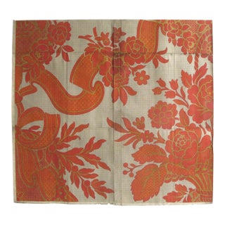 Antique Textile Design Gouache on Paper For Sale