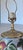Vintage Chinoiserie Fruit & Lotus Porcelain Brass Table Lamp For Sale - Image 11 of 11