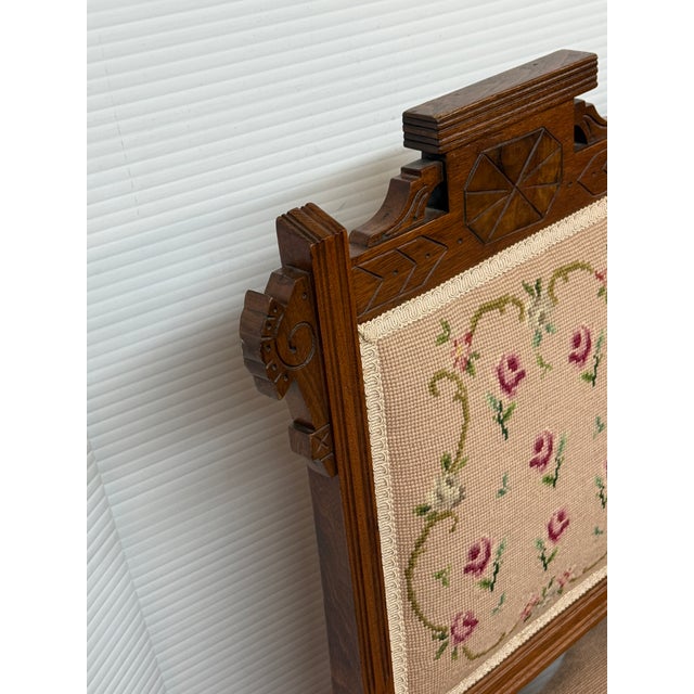Victorian Eastlake Needlepoint Parlor Side Chairs, Pair For Sale - Image 4 of 13