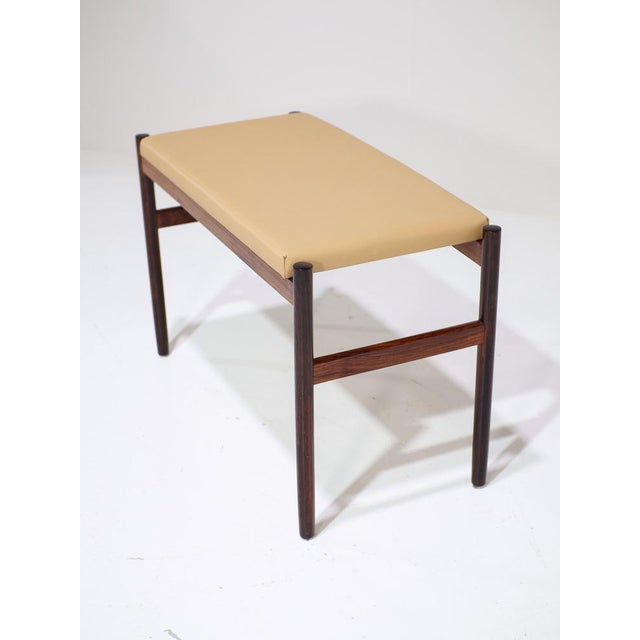Bench Stool in Rosewood and Leather from Spøttrup, 1960s For Sale - Image 4 of 11