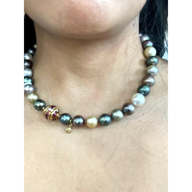 David Yurman Multi-Color South Sea Pearl Limited Edition Strand Necklace For Sale - Image 11 of 18