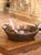 Wood Vintage Jan Barboglio Hand-Carved Wood Bowl With Cast Iron Birds For Sale - Image 7 of 8
