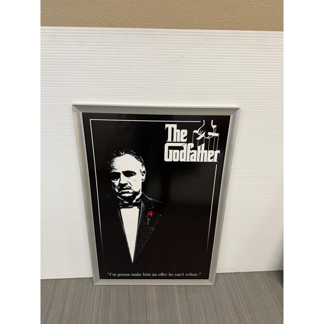 Paper The Godfather Cinematic Movie Poster, Framed For Sale - Image 7 of 12