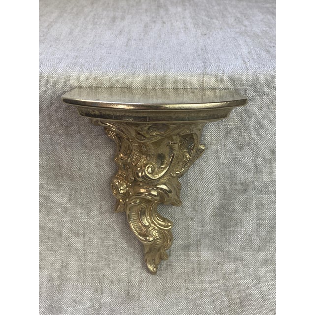 Small Rococo-Style Bronze Wall Console, 1950s For Sale - Image 4 of 14