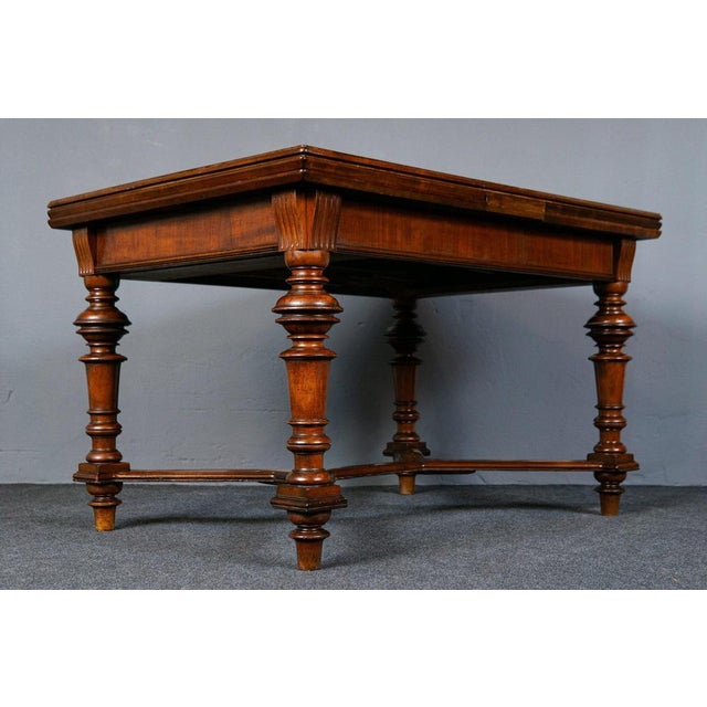 Vintage Wood Dining Table, Late 1800s For Sale - Image 4 of 18