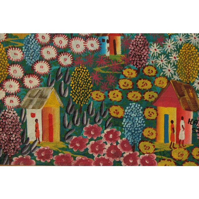Harold St. Jean Haitian Seaside Village Oil Painting For Sale - Image 12 of 12