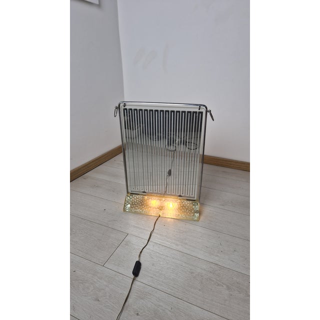 Table Lamp in Glass and Steel, 1940s For Sale - Image 6 of 18