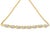 Contemporary 10K Yellow Gold over .925 Sterling Silver 1/10 Cttw Diamond Heart and X-Link 6”-9” Adjustable Bolo Bracelet (H-I Color, I2-I3 Clarity) For Sale - Image 3 of 4