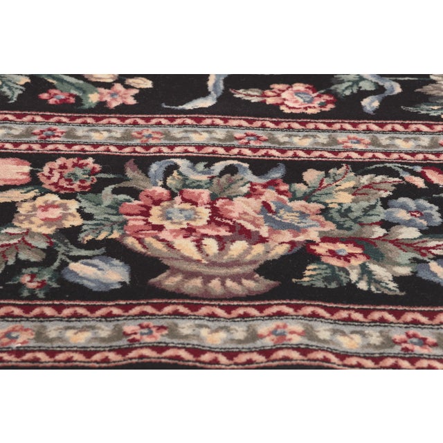 Late 20th Century Vintage Chinese Aubusson Rug, 09'02 X 12'00 For Sale - Image 5 of 9
