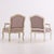 French A Pair of French Louis XV Style Painted Open Armchairs, Circa 1960. For Sale - Image 3 of 5