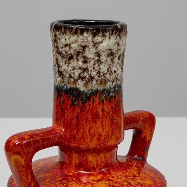 20th Century German Fat Lava Ceramic Vase For Sale - Image 12 of 18