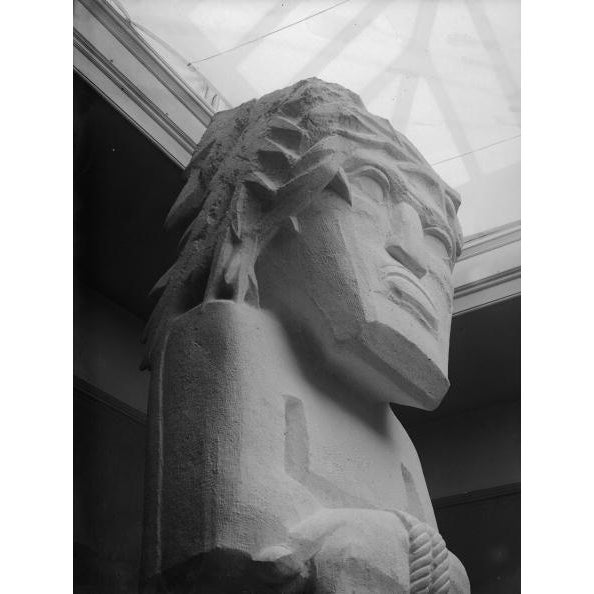 Behold The Man 6th March 1935: A sculpture of Christ by British sculptor Jacob Epstein on display at Leicester Galleries....