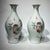 Pair of vintage Chinese export porcelain vases with beautiful peach designs, each 16.5 by 7 inches with marks of the...