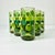 Mid-Century Modern Mid-Century Boho Chic Modern Olive Polka Dot Tumbler Glassware - Set of 6 For Sale - Image 3 of 14