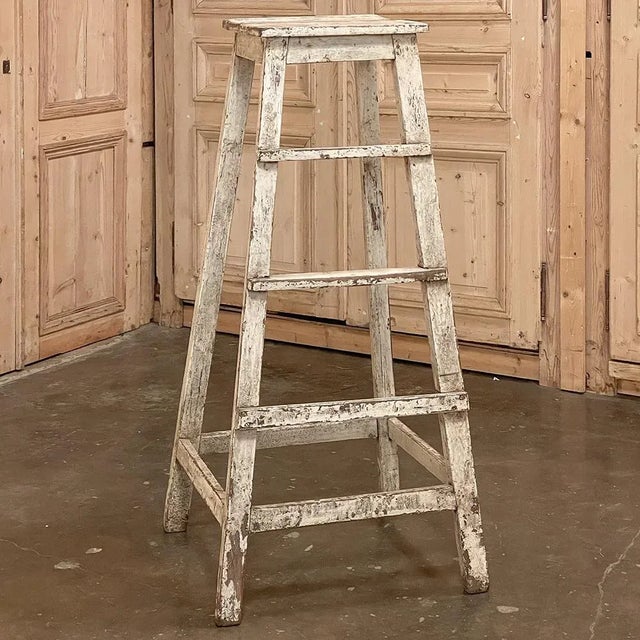 Antique Swedish Rustic Painted Sculptor's Pedestal For Sale - Image 13 of 13