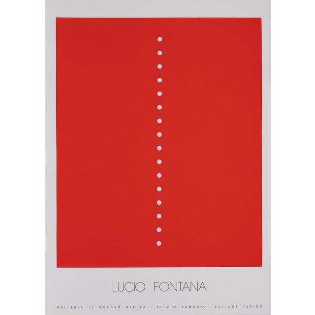 Lucio Fontana, Concetto Spaziale Rosso, Screen Print For Sale - Image 6 of 6