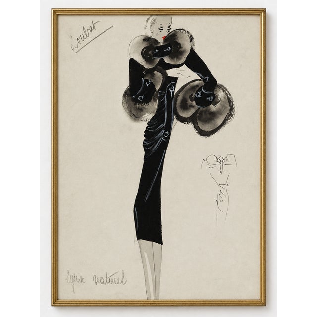 Bring Parisian glamour to your bedroom, dressing room, or powder room with this vintage French fashion art print...