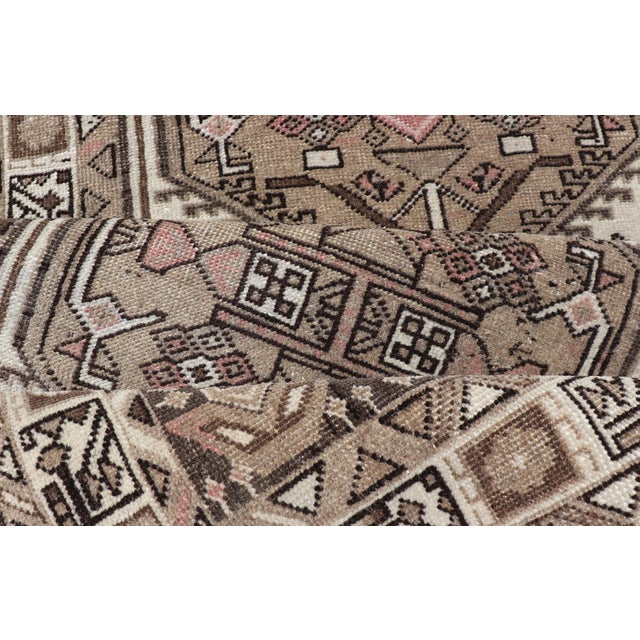 Antique Persian Serab Runner With Geometric Medallion's 2'5 X 12'8 For Sale - Image 11 of 12