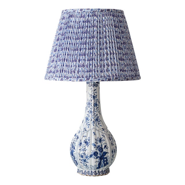 Delft-Style Blue and White Ceramic Table Lamp by Samson, 1880-1910 For Sale