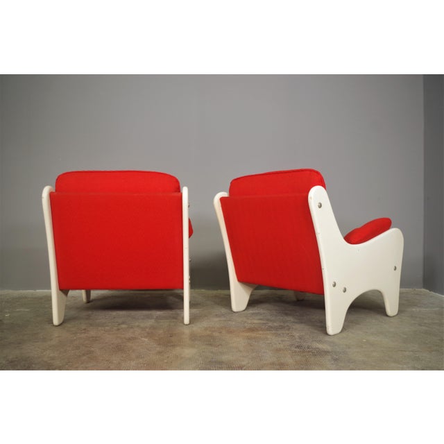 Set of Red Armchairs, 1970 For Sale - Image 9 of 18