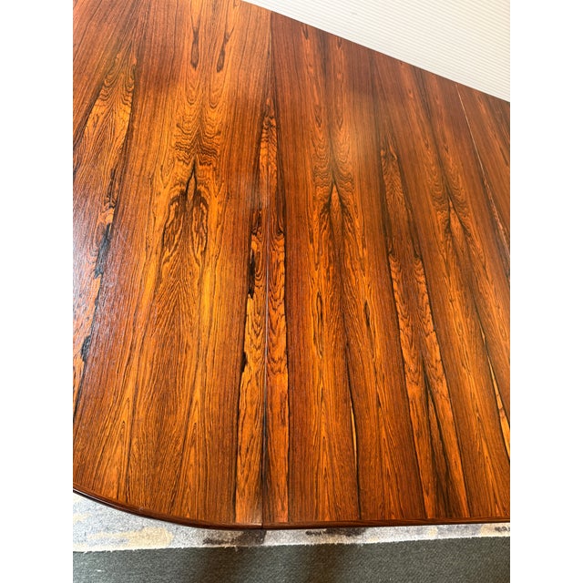 Brown Zebra Wood Extension Dining Table, 48 Inches For Sale - Image 8 of 12