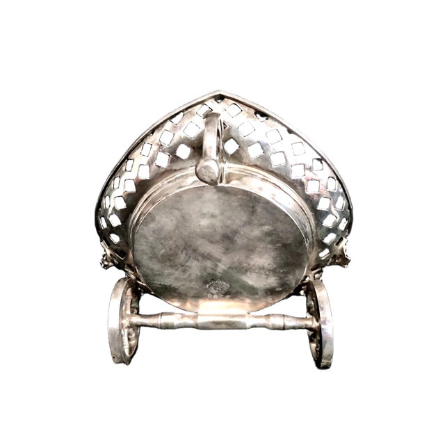 Silver Silver Plate 19th-Century Miniature Chariot for Wine or Condiments For Sale - Image 8 of 8