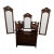 Antique Victorian Solid Cherry Dressing Chest With Triple Mirrors, C. 1880–1900 For Sale