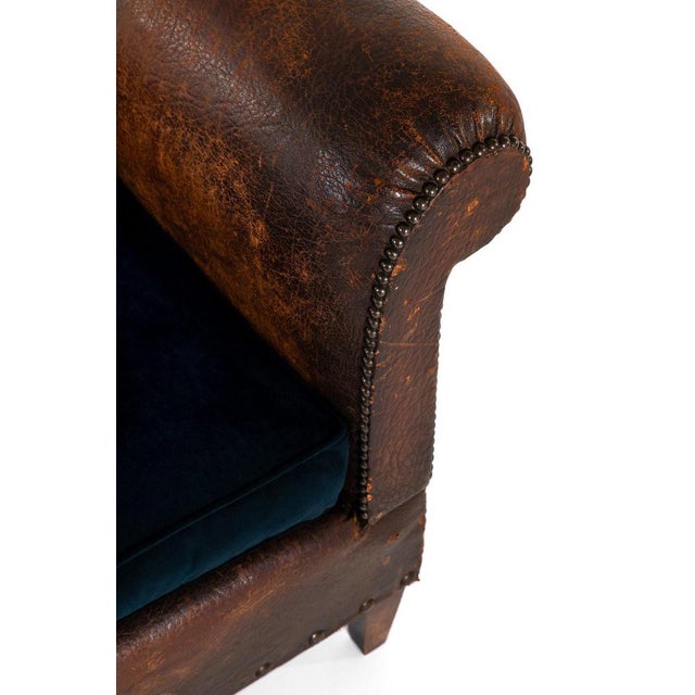 Vintage French Leather Daybed For Sale - Image 13 of 15