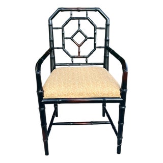 Vintage Style Faux Bamboo Side Chair For Sale