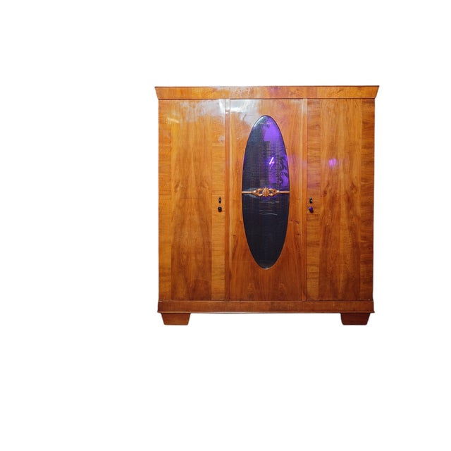 Art Deco Wardrobe in Cherry Veneer, Germany, 1930s For Sale - Image 11 of 11
