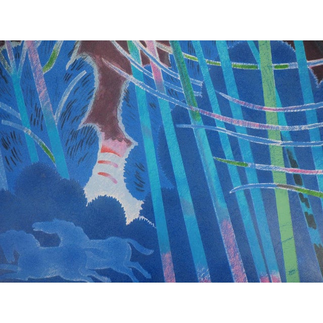 Modern Albert Zavaro, Les chevaux dans la tempête, Lithograph For Sale - Image 3 of 7