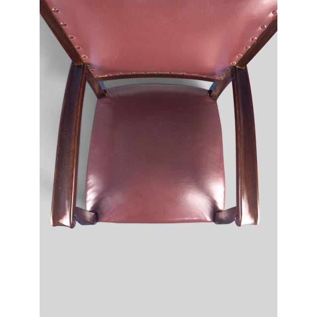 Mid-Century Italian Leather Desk Armchair by Vittorio Dassi, 1950s For Sale - Image 9 of 16