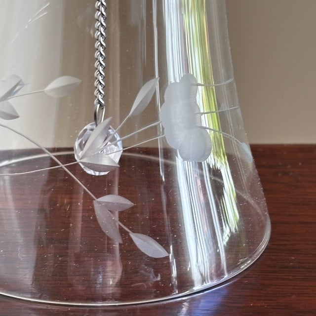 Mid 20th Century Mid-20th Century Etched Crystal Dinner Bell For Sale - Image 5 of 7