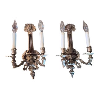 Pair of Vintage Fredric Cooper Gilt Wall Sconces/Chicago For Sale