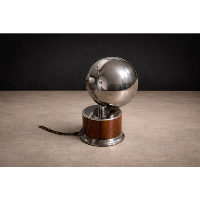 1960s 1950s Rewired Brazilian Modern Chrome Table Lamp by Dominici For Sale - Image 5 of 15