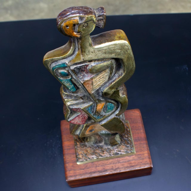 2002 Cubist Style Bronze Sculpture Signed by Jim Bass & Titled Homage to Nancy Keith #2 of 8 For Sale - Image 16 of 18